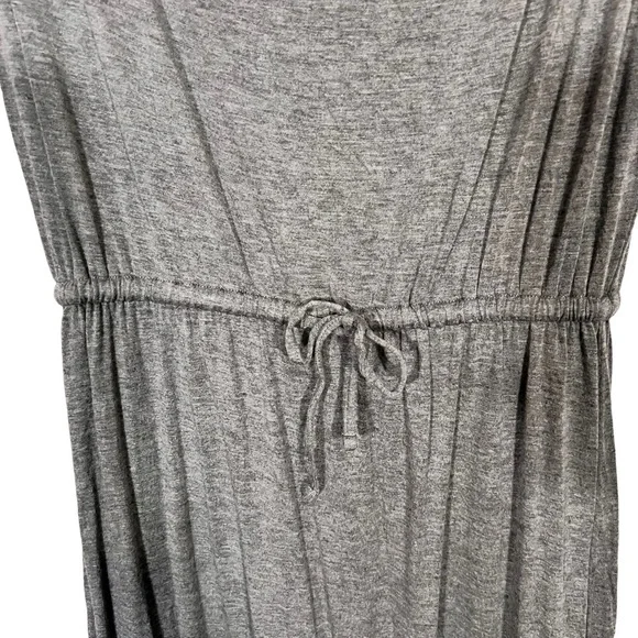 Gap Women's S Heather Gray Boat Neck Drawstring Waist Casual Maxi Dress size S - Picture 4 of 11